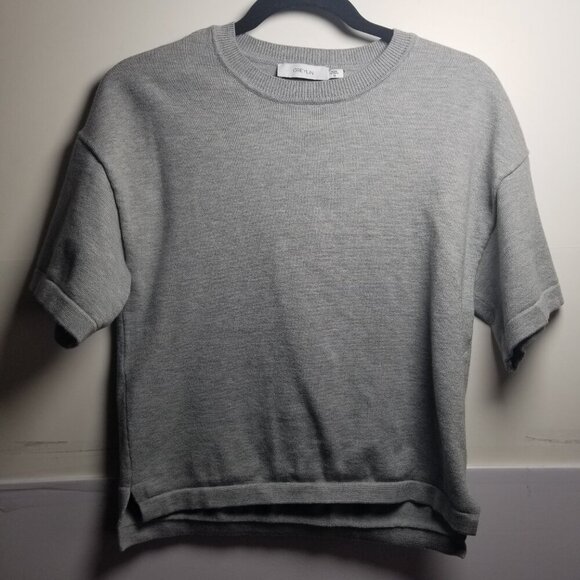 Greylin Anthropologie Paige Heather Gray Soft Knit Tee w/Wide Leg Pant Sz XS - Picture 4 of 9